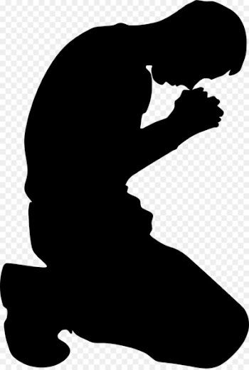 Praying Hands Kneeling Silhouette Clip art - prayer 