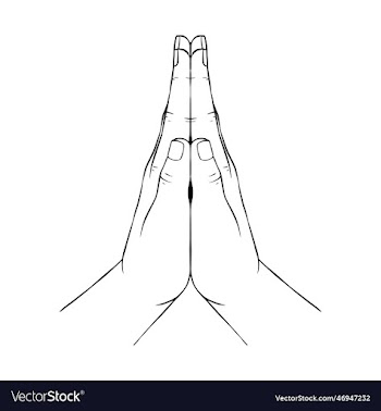 praying hands outline