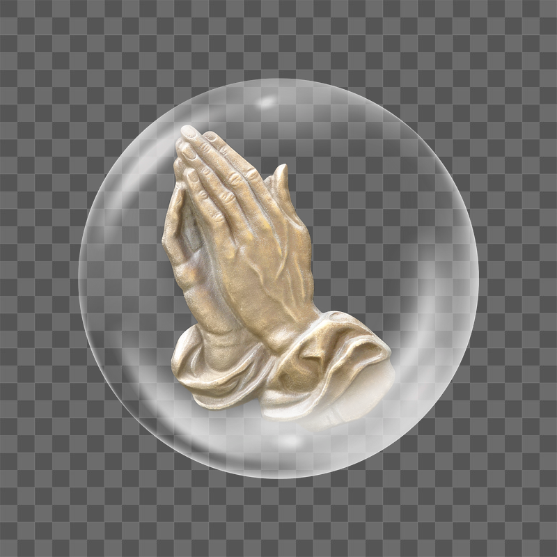 Praying hands png sculpture sticker, | Free PNG - rawpixel