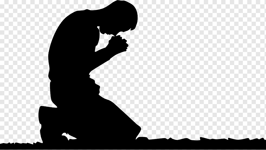 Praying Hands Prayer Man Silhouette, pray, hand, people, monochrome png