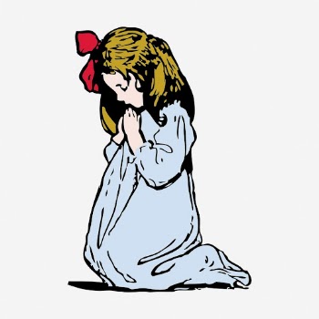 Praying little girl clipart, vintage | Free Vector - rawpixel