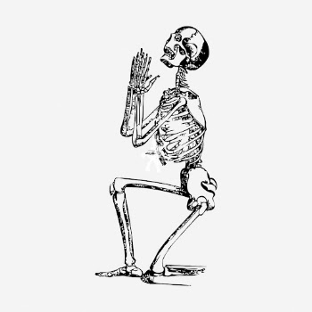 Praying skeleton hand drawn illustration. | Free Photo - rawpixel