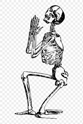 Praying skeleton png sticker, ghost | Free PNG - rawpixel