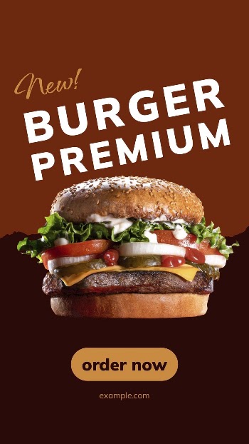 Premium burger Instagram story template, | Free Vector Template - rawpixel