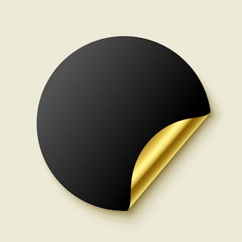 Premium empty golden realistic sticker Free Vector