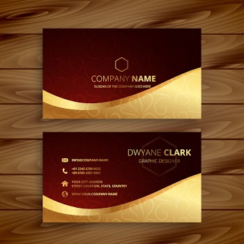 Premium golden business card Free Vector
