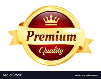 Premium High Quality Golden Badge vector image
