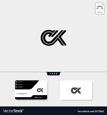 premium initial ck kc c or k creative logo