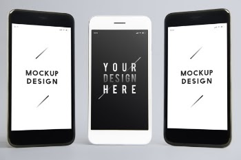 Premium mobile phone screen mockup template Free Psd