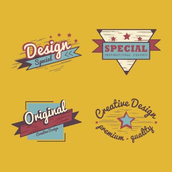 Premium quality badge vector set