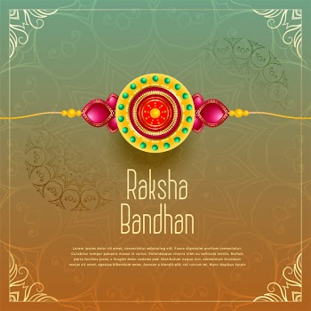 Premium raksha bandhan greeting background Free Vector
