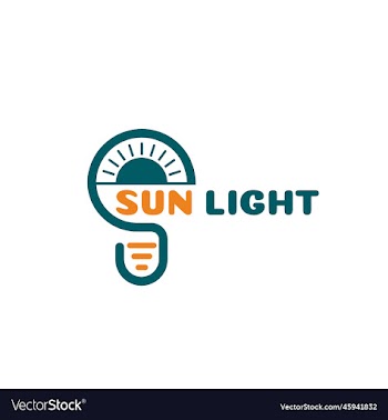 premium sun light logo design template