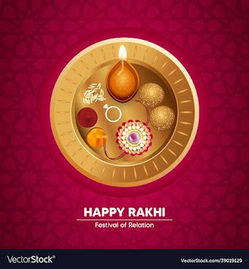 prepared thali for occasion raksha bandhan