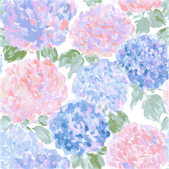 Preppy Hydrangea Floral Pattern