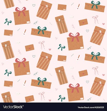 present boxes pattern cute modern brown gift box