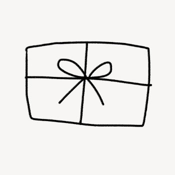 Present doodle clipart, gift design | Free PSD - rawpixel