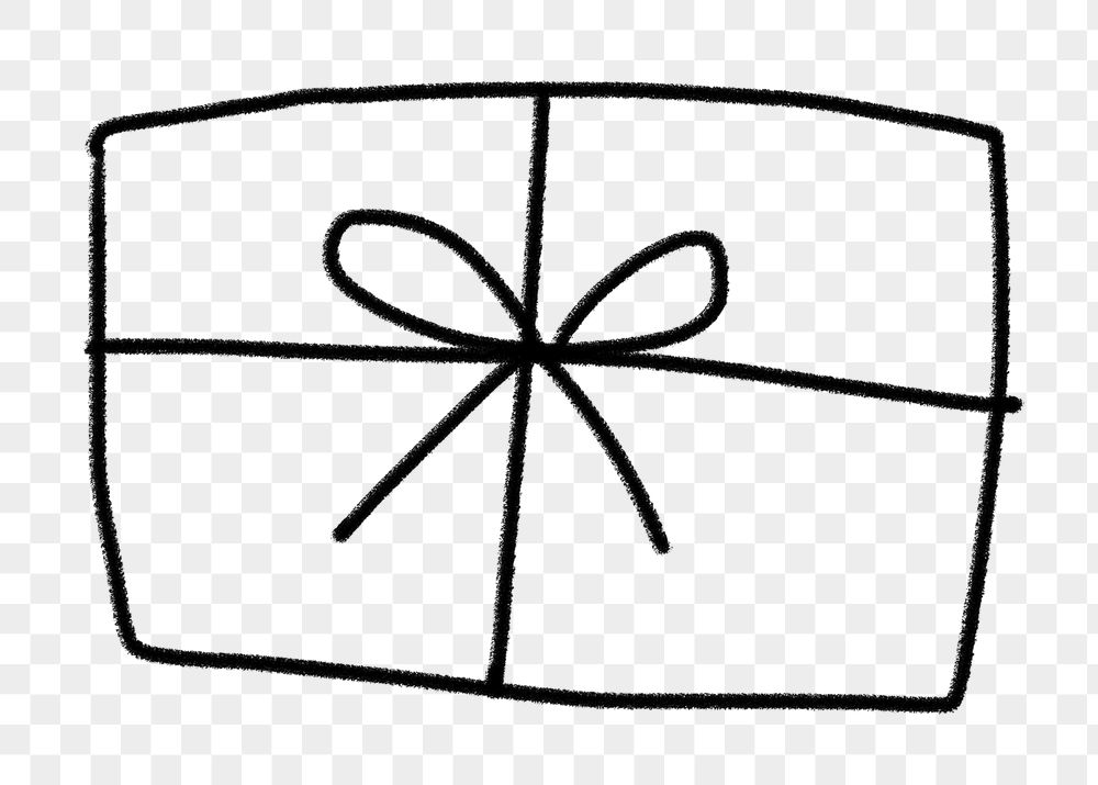 Present doodle png sticker, gift | Free PNG - rawpixel