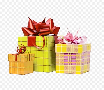 present gift wrapping yellow box hamper