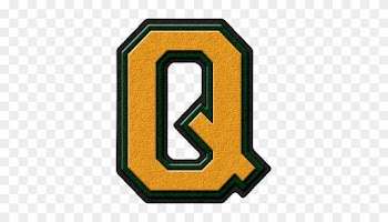 Presentation Alphabet Set - Blue Varsity Letter Q