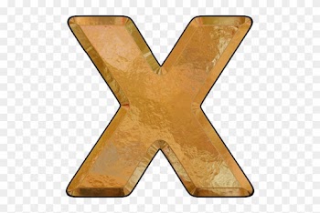 Presentation Alphabet Set - Gold Leaf Letter X