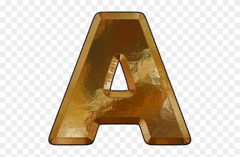 Presentation Alphabet Set - Letter In Gold Leaf Png