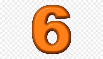 Presentation Alphabet Set - Orange Number 6