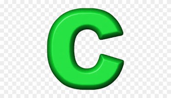 Presentation Alphabets Green Refrigerator Magnet C - Green Letter C Png