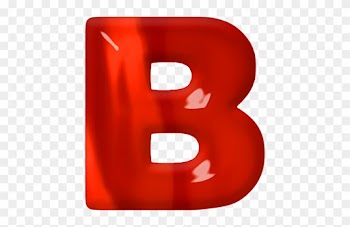 Presentation Alphabets - Letter B In Red