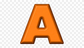 Presentation Alphabets Orange Refrigerator Magnet A - Orange Letter A Clipart