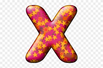 Presentation Alphabets Party Balloon Warm Letter X