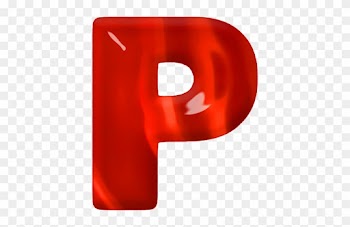 Presentation Alphabets Red Glass - Letter P In Red