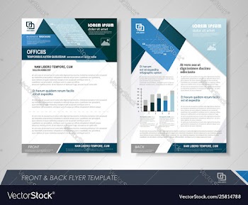 Presentation flyer design template vector image
