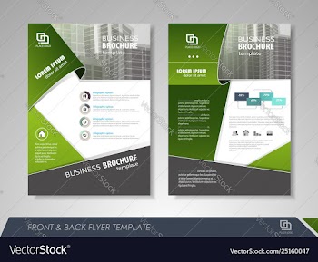Presentation flyer design vector image