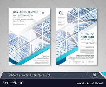 Presentation flyer design vector image