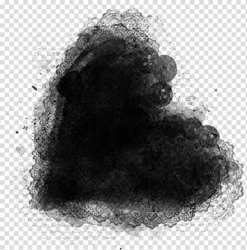 Pretty black hearts ink mask transparent background PNG clipart