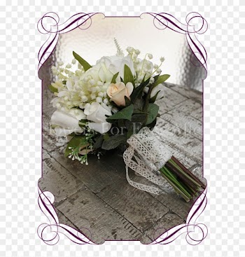 Pretty Feminine Bridal Bouquet Featuring Lily Of The - Flower Girl