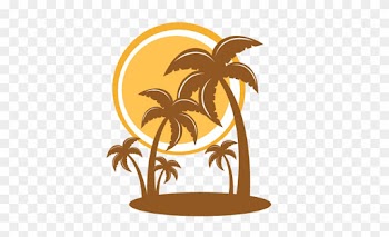 Pretty Free Merry Christmas Clipart Palm Trees Silhouette - Palm Trees Free Svg