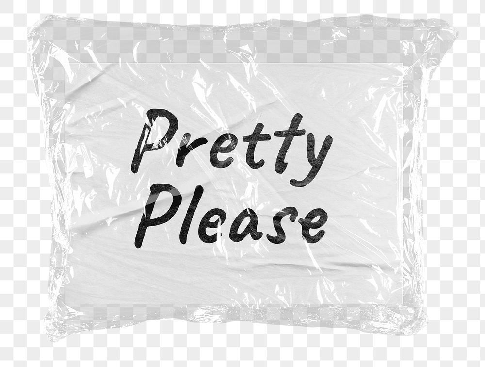 Pretty please png word sticker, | Free PNG - rawpixel