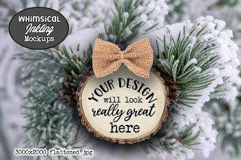 Pretty Woodland Ornament Mockup