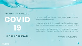 Prevent the spread of COVID-19 in your workplace social template sourc.. | Free  psd mockup - 2318791