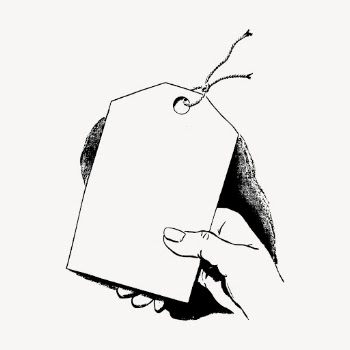 Price tag hand drawn clipart, | Free Vector Illustration - rawpixel