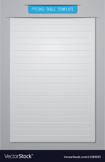  					Pricing table template vector image														