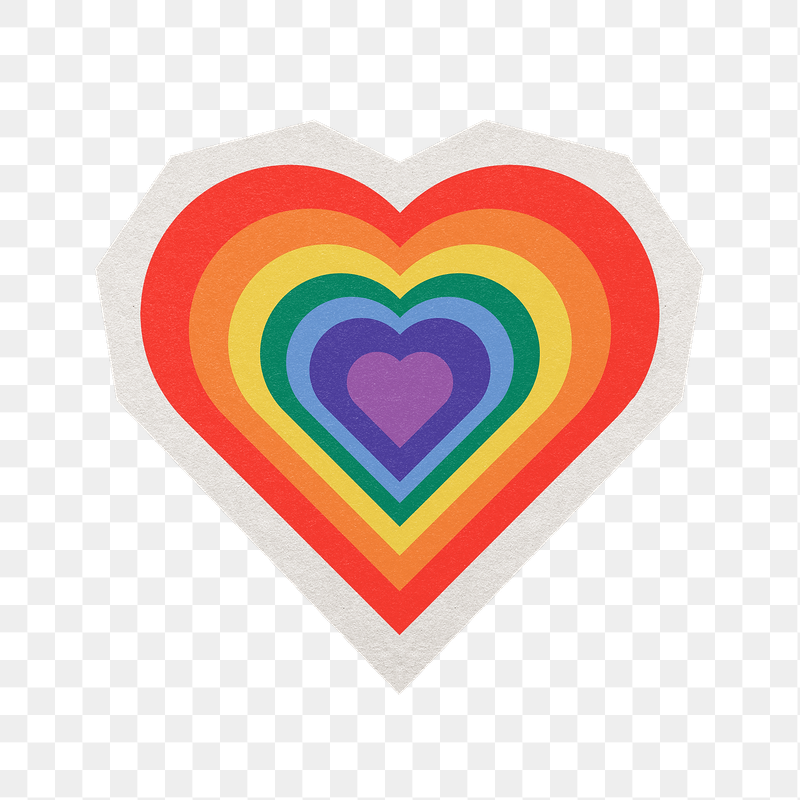 Pride heart png rainbow sticker, | Free PNG - rawpixel