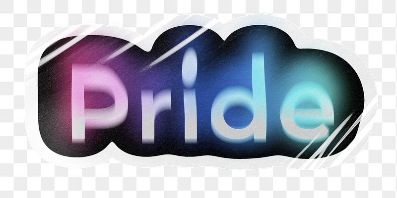 Pride png word sticker, neon | Free PNG - rawpixel