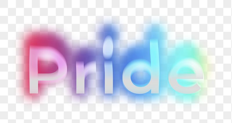 Pride png word sticker, neon | Free PNG - rawpixel