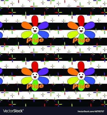 pride seamless rainbow flowers pattern
