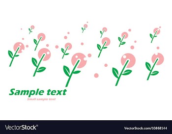 Primitive postcard with spring flowers vector image