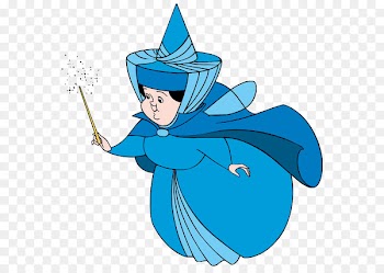 Princess Aurora Maleficent Fairy godmother Sleeping Beauty - watercolour blue 