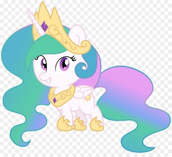 Princess Celestia Unicorn Drawing - Wearing a crown of unicorn 