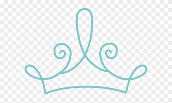 Princess Crown Blue Long Clip Art - Transparent Background Crown Clipart Gold